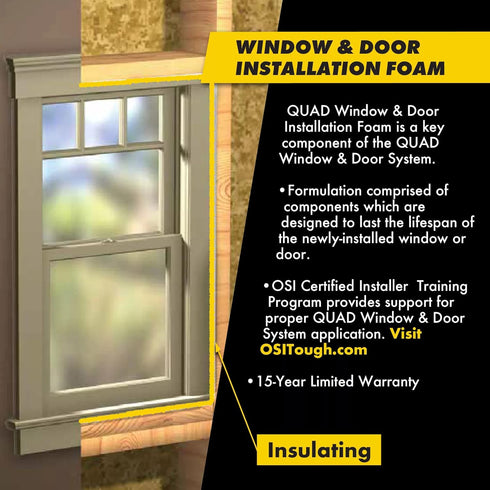 OSI Quad Foam Window and Door Installation Foam, 16 oz Can