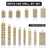 99 Pcs Twist Drill Bit Set, Titanium Coated High Speed Steel, 135° Tip Kit for Iron, Wood, Plastic, with Hard Storage