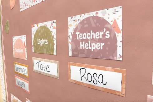 Teacher Created Resources Terrazzo Tones Mini Bulletin Board for Classroom Jobs (TCR7209)