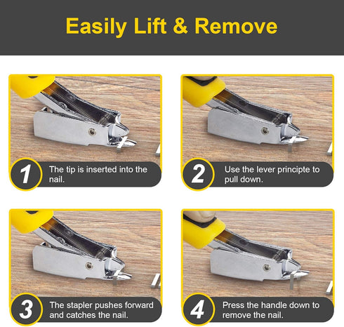 Ergonomic Staple Remover Tool - Heavy Duty Staple Puller for Removing Nails in Furniture, Floor, Wooden Box, Photo