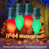 C7 25Ft C7 27 Bulbs, 0.6 E12 Oviejo LED Christmas Lights, Red Green Ceramic String Lights with Red Green LED Vintage