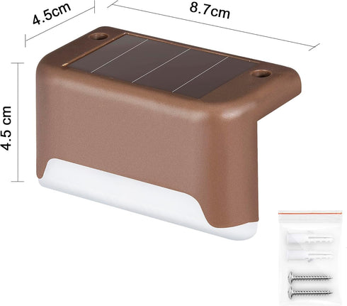 16 Pack, SOLPEX Solar Deck Lights Outdoor Solar Step Lights Waterproof Led Solar lights for Outdoor Stairs, Step