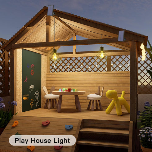 Solar Pendant Lights, Solar Powered Shed Light with Pull Cord and Remote for Outdoor Indoor, Solar Chandelier, Gazebo