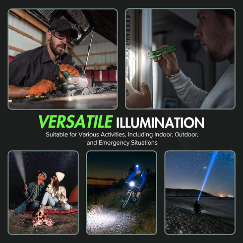 2 Pack 10H WdtPro Rechargeable Flashlights High Lumens, Long Lasting Super Bright EDC Flashlight, LED Mini Tactical