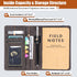 Journal Cover for Field Notes - Waterproof Fabric Organizer with Pen Loop, Business Card Holder for Moleskine Cahier's