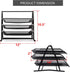 Performore 3 Tier Paper Tray Organizer for Desk, Black Stackable Metal Mesh Letter Trays for Document Storage