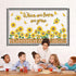 Sunflower Bulletin Board Decoration Set, Summer Sun Flower Cutouts with Motivational Sayings, Butterflies, Fences for