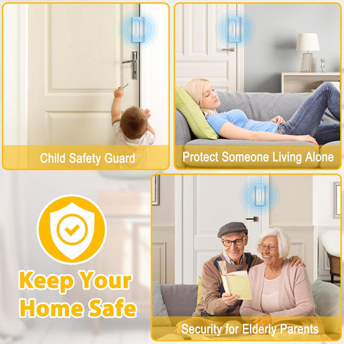 Upgraded Home Security Door Lock, Metal Reinforcement Lock for Childproof, 800 lbs Impact for Inward Swing Doors