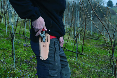 Felco Leather Holster (F 910) - Tool Pouch for Pruning Shears, 26 x 16 x 12 cm