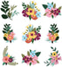 Carson Dellosa 12-Piece Jumbo Garden and Flower Bulletin Board Cutouts, Large Greenery Classroom Décor