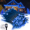 Kwaiffeo Blue Christmas Lights, 100FT 300LED String Light Outdoor Indoor, 8 Modes