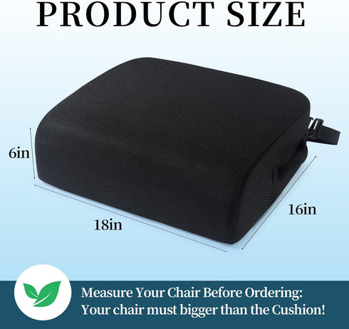 MABOZOO Relief,18 16 6 inch Extra Thick Chair Cushions,Office Chair Booster Seat Cushion to Raise Seat Height for Pain