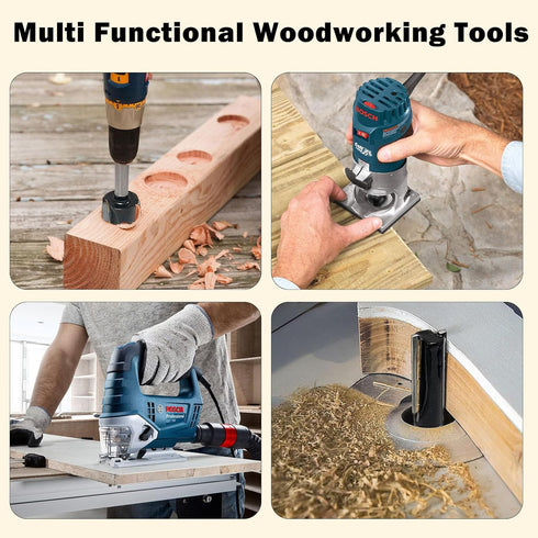 7 Set 1/4 1/8", 5/32", 3/16", 1/4", 5/16", 3/8", 1/2" Pcs Straight Cut Router Bit Shank, Double Fluted Plunge Router