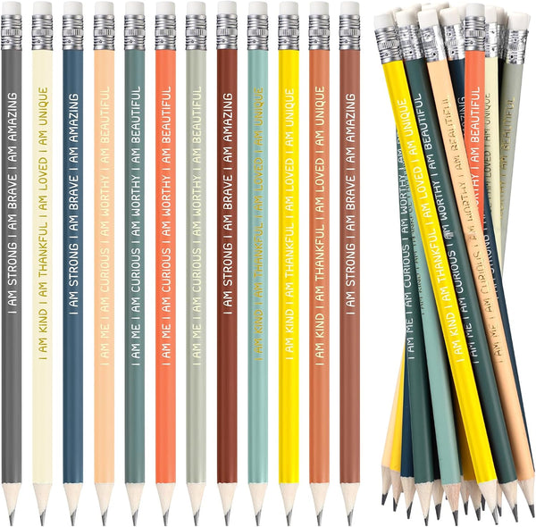 Fumete 72 Pcs Back to School Gifts for Students, Motivational Pencils with Inspirational Sayings, Bulk #2 HB Wood