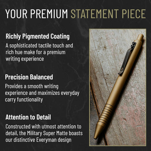 Everyman Military Super Matte Grafton Pen, New and Improved Premium EDC Pen