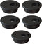 MAHDPRO Desk Grommet 2 Inch (50 mm) Pack of 5, Black ABS Plastic Cable Hole Cover for Computer Table
