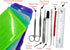 Precision Plus Dissection Kit - 24-Piece Biology Kit - 9 Stainless Steel Instruments - Extra Blades & T-Pins - Biology Students & Faculty – Assorted Color Cases