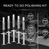 Diamond Polishing Compound Kit, 5 Piece Lapping Paste 1500 to 80000 Grit for Jewelry, Metal, Gemstone, Glass, 5 Gram