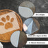 6.69x5.9 Inch Dog Paw Print Template, Router Templates for Woodworking, Acrylic Router Inlay Templates, Clear Router