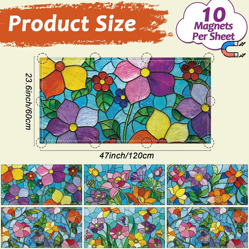 6 60 4 2 Wiooffen Pcs Fluorescent Light Covers with Magnets Decorative for Classroom Ceiling Light x Feet Magnetic
