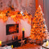 66ft 200 JMEXSUSS LED Christmas String Lights Outdoor Indoor, Connectable Orange String Lights Clear Wire, Fall Light