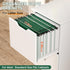 Plastic Hanging File Folder, Letter Size, 12 Pack Reinforced Hang Folders with 2 Inch Expansion, Sturdy File Cabinet