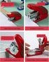 Effortless Mini Stapler Set, 20 Sheet Capacity, Integrated Remover & Staple Storage, 1000 Staples, Red