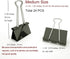 Binder Clips Medium Metal Clamp, 1.25 Inch / 32 mm, Black, 24-PCS