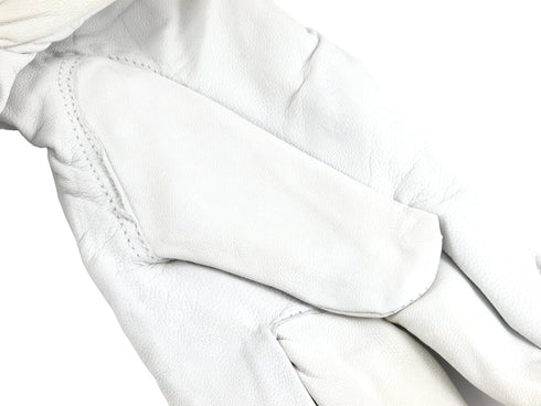 Forney 55267 Work Gloves - Medium, Lined Goat Skin, Cream