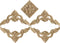 Nsrisml 5Pcs Wood Carved AppliquesOnlays Unpainted Wooden Corner Carving Decals for Mirrors,