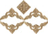 Nsrisml 5Pcs Wood Carved AppliquesOnlays Unpainted Wooden Corner Carving Decals for Mirrors,