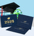 Nihuecne 50 Pack 4" 6" Commencement x Graduation Thank You Cards with Self-adhesive Envelopes and Gold Foil for College