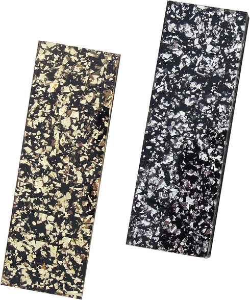 NC HAISDA Acrylic Knife Scales Handle Material Slabs for Knife Maker Blanks Blades, Pack of 2 Gold