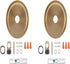 Aspen Creative 21508-42, 5-1/2" 1" 2 Pack Transitional Chandelier & Light Fixture Canopy Kit w/Collar Loop, Warm Brass