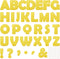 Qyeahkj 150 PCS Large 7" Font Letters and Punctuation Set, Glitter Gold Classroom Alphabet Cutout for Display