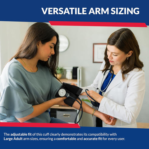 Set 2-Pack Deluxe Aneroid Sphygmomanometer Blood Pressure Monitor Adult Cuff, Carrying Case & Calibration Tool High