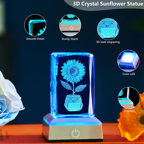 Inspiring gifts suitable for women, Sunflowers Flower Night Lamp,Rechargeable Cordless Touch Table Lamp,Festival