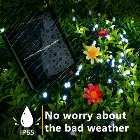 2 Pack 144ft 400 8 Flacchi Christmas Lights Solar Total LED Modes Outdoor String Lights Waterproof Solar Fairy Lights