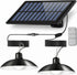 Solar Shed Lights, 1-to-2 Solar Pendant Lights, Outdoor Hanging Lights with Remote