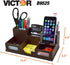Victor Desk Organizer with Smart Phone Holder - Mocha Brown, Model B9525