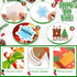 Tatuo 71 Pcs Christmas Fireplace Bulletin Board, Large Holiday Brick Background with Christmas Tree Candy Snowflakes