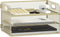 SUPEASY 3 Tier Paper Organizer with Handle - Mesh Desk Letter Tray for A10 File Folder, Golden Yellow