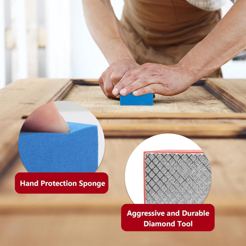 4Pack Diamond Hand Polishing Pads, Sanding Ceramics Glass Tile Concrete Stone Marble Granite, 60#, 100#, 200#, 400#