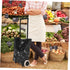 2pcs PRETYZOOM Heavy Duty Rolling Cart Wheels for Grocery Shopping Trolley and Laundry Utility Carts Wear Resistant