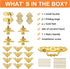 Gold Jewelry Box Kit - Antique Lock Latch Hasp Hinges and Corner Protectors for DIY Jewelry Box