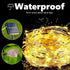 2 Pack 66ft 200LED 8 Lomotech Solar String Lights Outdoor - Total Solar Fairy Lights Waterproof Modes Twinkle Lights