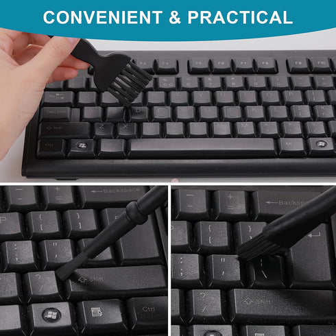 Set of 7 Keyboard Anti Static Brushes, Portable Cleaning Brushes for Computer Keyboard, Car, Lab