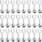 MTLEE 24 Pack Mini Mirror Disco Ball Keychain, Retro 60s 70s Disco Keychain for Bachelorette Party Favors (Silver)