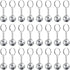 MTLEE 24 Pack Mini Mirror Disco Ball Keychain, Retro 60s 70s Disco Keychain for Bachelorette Party Favors (Silver)