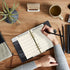 Spiral Notebook Refill Weekly Planner Refill, Undated 6 Hole Insert Paper for Filofax, 45 sheets